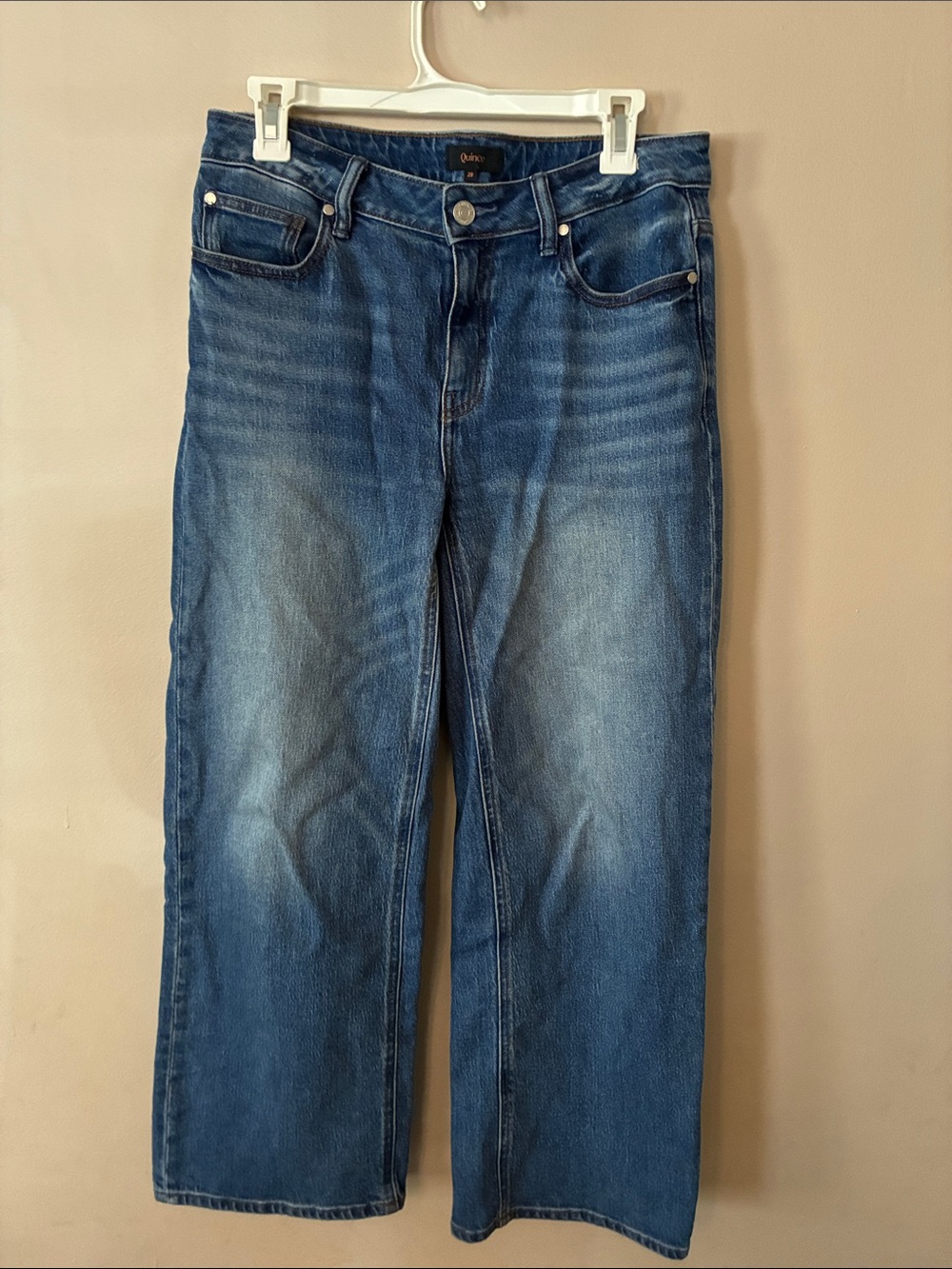 Quince Women's Blue Straight-Leg Jeans